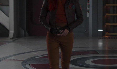 Brown Skinny Pants Worn by Natasha Liu Bordizzo as Sabine Wren Outfit Ahsoka TV Show