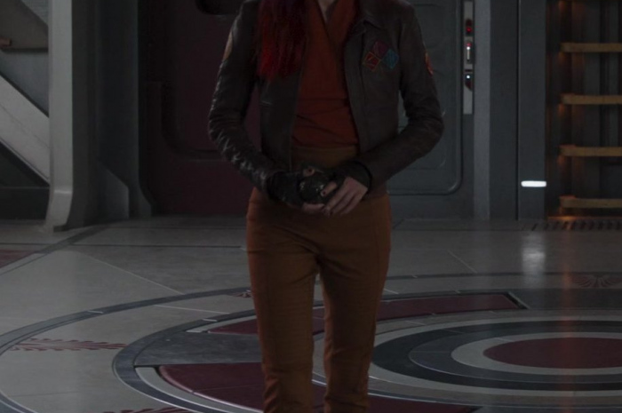 Brown Skinny Pants Worn by Natasha Liu Bordizzo as Sabine Wren Outfit Ahsoka TV Show