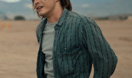 Mint Green Long Sleeve Shirt of Charlie Heaton as Jonathan Byers Outfit Stranger Things TV Show