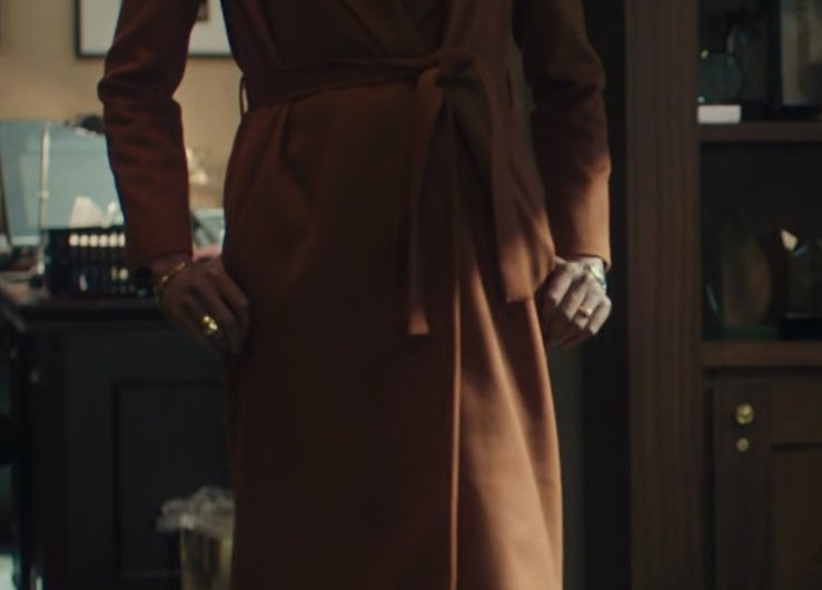 Wool Blend Longline Coat Worn by Dola Rashad as Kate Sacker