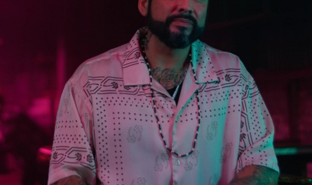Graphic Palm Print Short Sleeve Shirt Worn by Manuel Eduardo Ramirez as Miguel Garcia Outfit Power Book IV: Force TV Show
