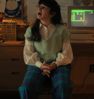 Plaid Pants Worn by Gabriella Pizzolo as Suzie Outfit Stranger Things TV Show