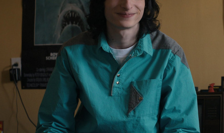 Green Shirt of Finn Wolfhard as Mike Wheeler Outfit Stranger Things TV Show
