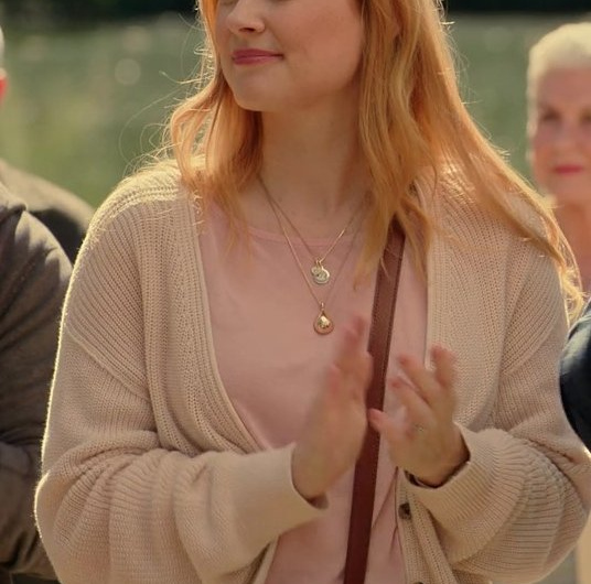 Drop Shoulder Cardigan Worn by Alexandra Breckenridge as Mel Monroe