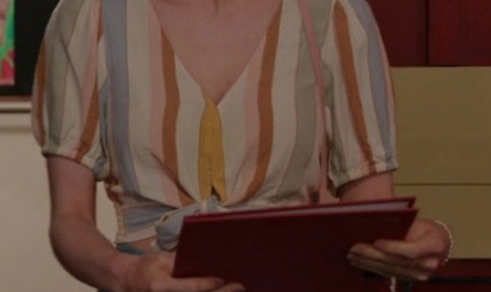 Knot Detailed Top of Sarah Dugdale as Lizzie Outfit Virgin River TV Show