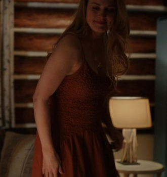 Brown Dress of Alexandra Breckenridge as Mel Monroe Outfit Virgin River TV Show