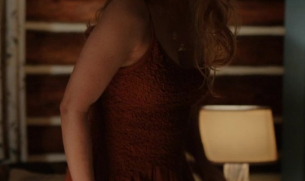 Brown Dress of Alexandra Breckenridge as Mel Monroe Outfit Virgin River TV Show
