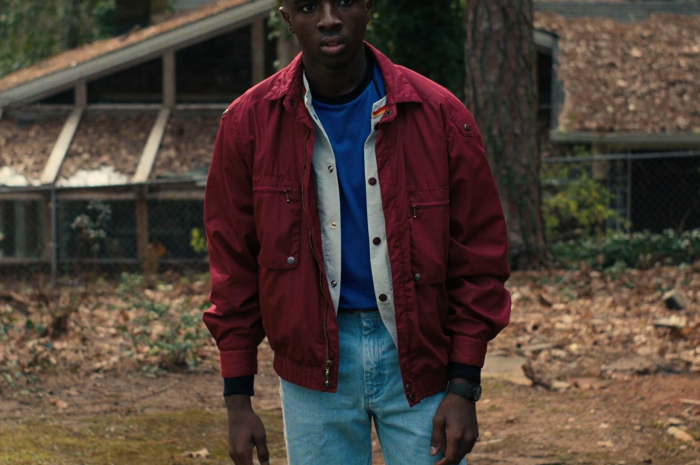 Red Harrington Jacket Worn by Caleb McLaughlin as Lucas Sinclair Outfit Stranger Things TV Show