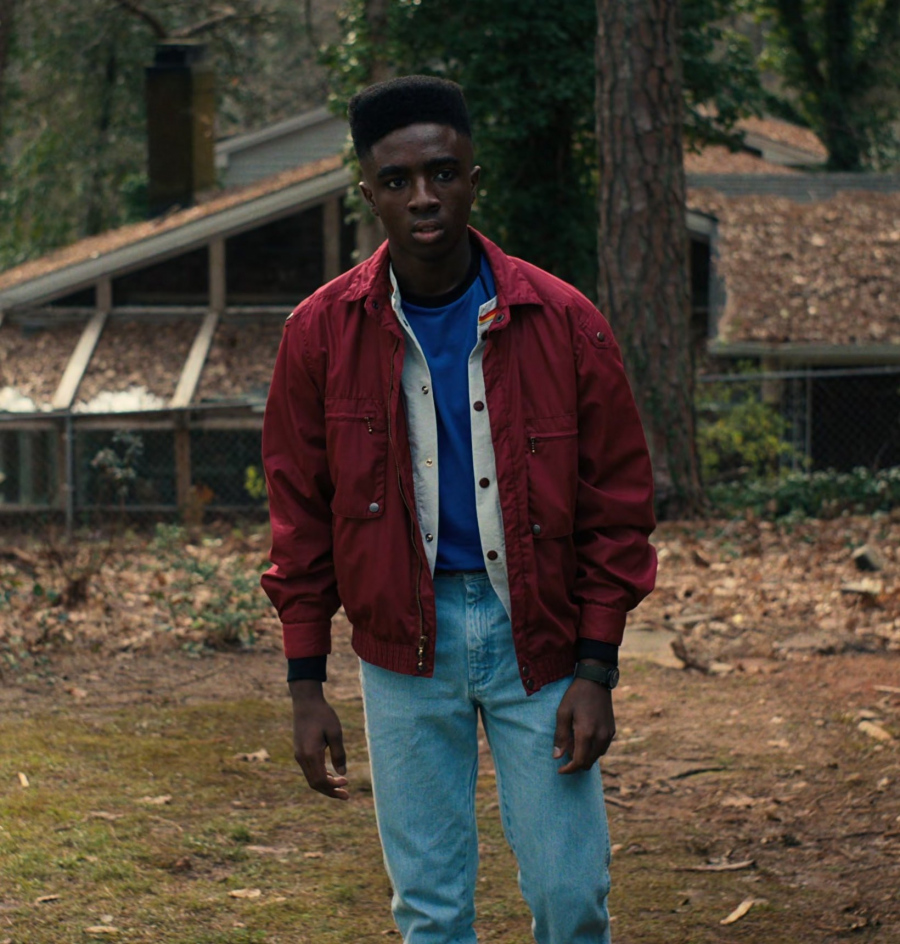 Red Harrington Jacket Worn by Caleb McLaughlin as Lucas Sinclair from Stranger Things TV Show