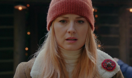 Red Knit Beanie of Alexandra Breckenridge as Mel Monroe Outfit Virgin River TV Show