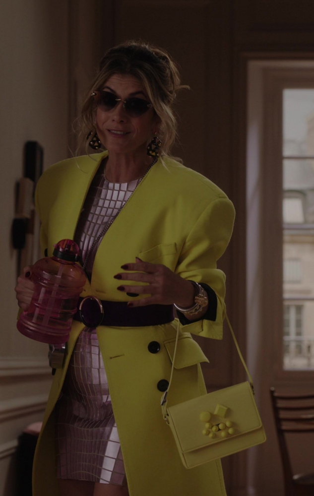 Neon Yellow Virgin Wool Coat of Kate Walsh as Madeline