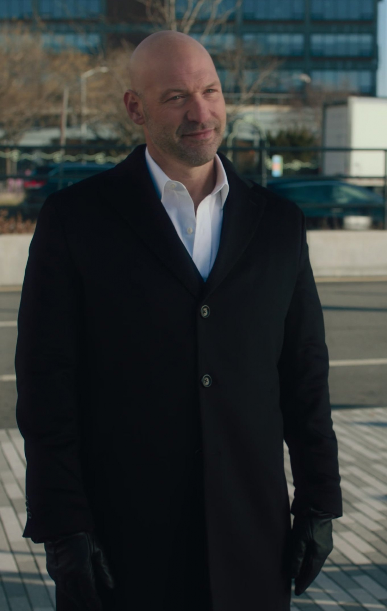 Black Coat Worn by Corey Stoll as Michael Thomas Aquinas Prince in Billions