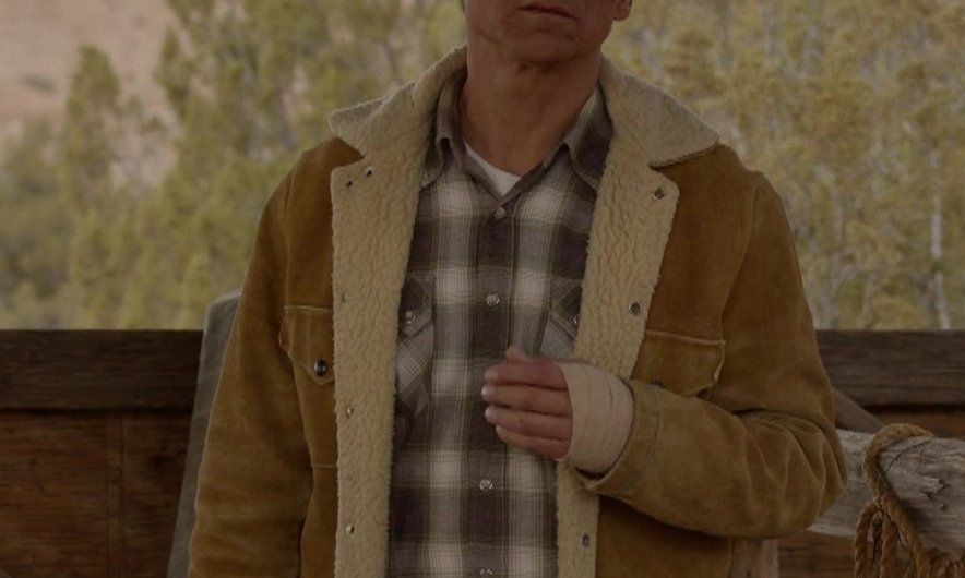 Suede Shearling Jacket Worn by Zahn McClarnon as Joe Leaphorn