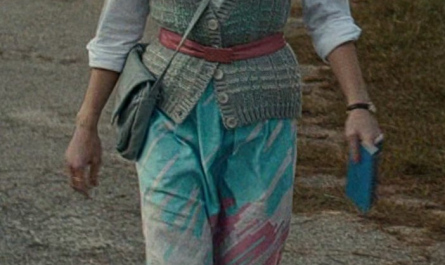Multicolor Knee Length Skirt of Natalia Dyer as Nancy Wheeler Outfit Stranger Things TV Show