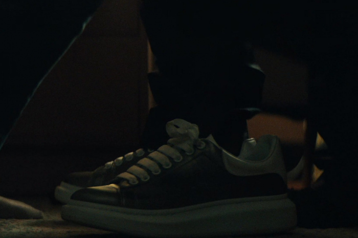 Black Leather Sneakers with White Sole Worn by Chance Perdomo as Andre Anderson Outfit Gen V TV Show