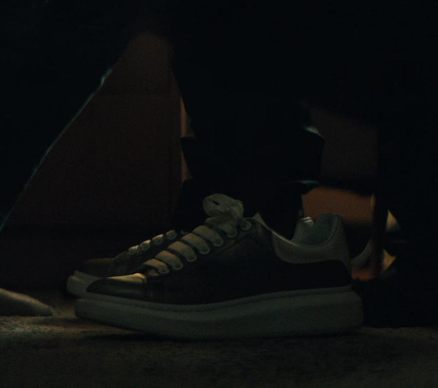 Black Leather Sneakers with White Sole Worn by Chance Perdomo as Andre Anderson