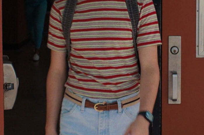 Striped T-Shirt of Noah Schnapp as Will Byers Outfit Stranger Things TV Show