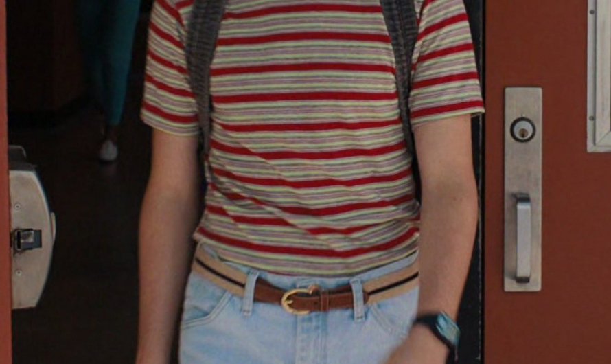 Striped T-Shirt of Noah Schnapp as Will Byers