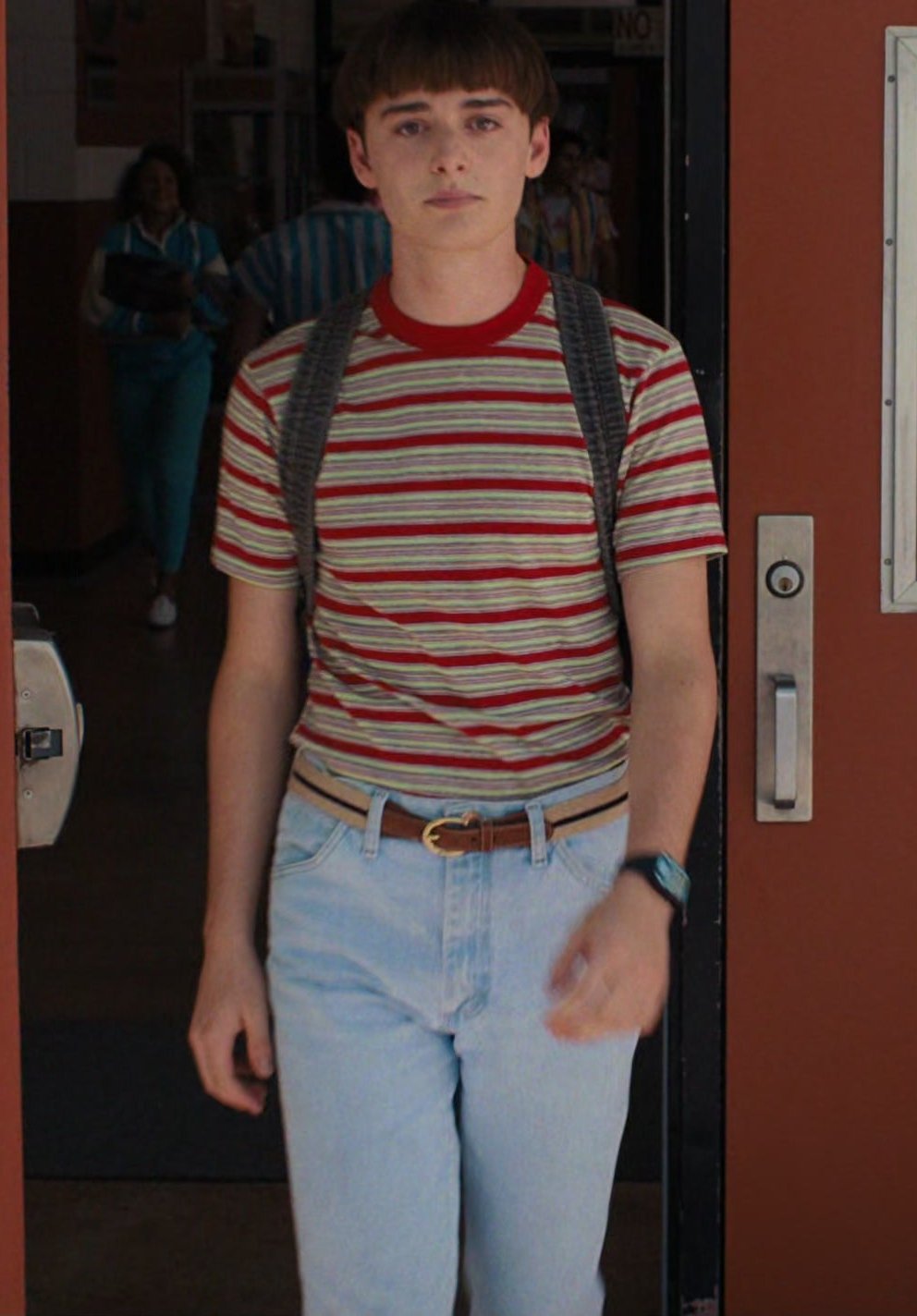 Striped T-Shirt of Noah Schnapp as Will Byers