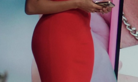 Red Bodycon Dress Worn by Nicole Beharie as Christina Hunter Outfit The Morning Show TV Show