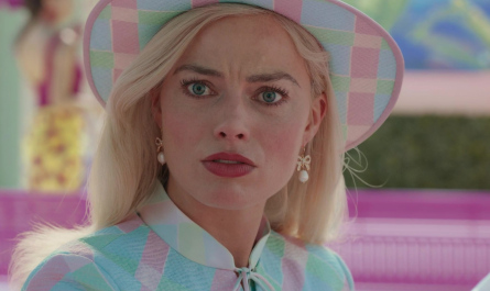 Multicolor Hat of Margot Robbie Outfit Barbie (2023) Movie