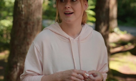 Pink Hoodie of Alexandra Breckenridge as Mel Monroe Outfit Virgin River TV Show
