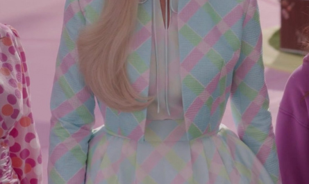 Plaid Jacket and Skirt of Margot Robbie Outfit Barbie (2023) Movie
