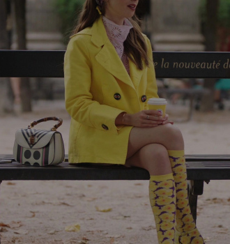 Platform High-Heel Shoes of Lily Collins as Emily Cooper Outfit Emily in Paris TV Show