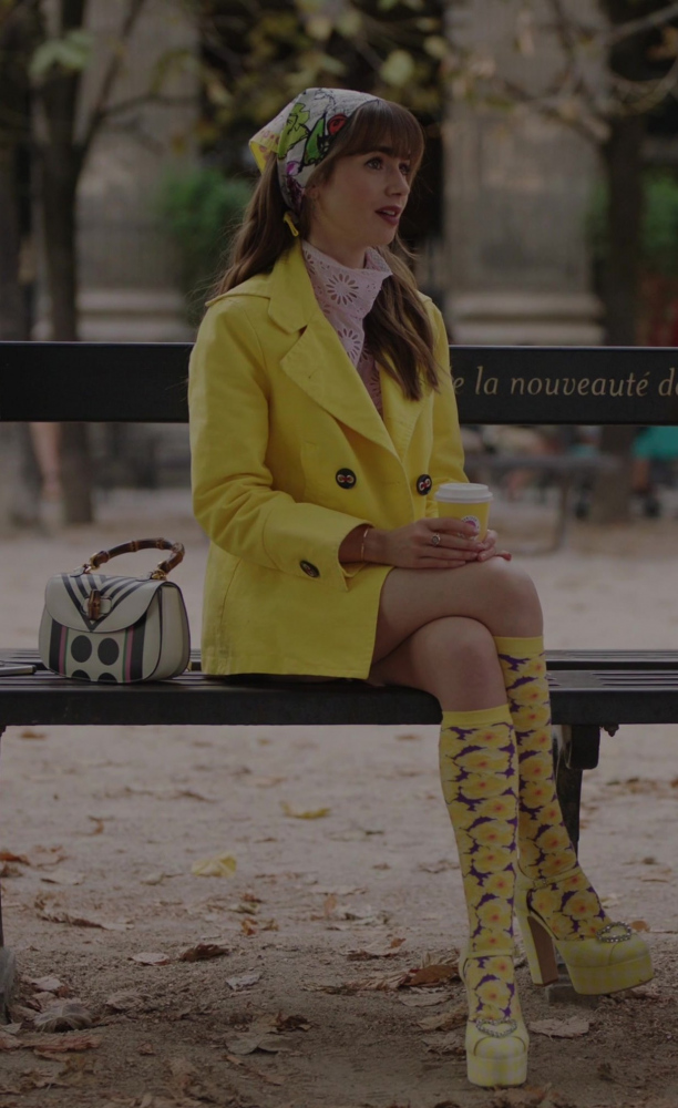 platform high-heel shoes - Lily Collins (Emily Cooper) - Emily in Paris TV Show