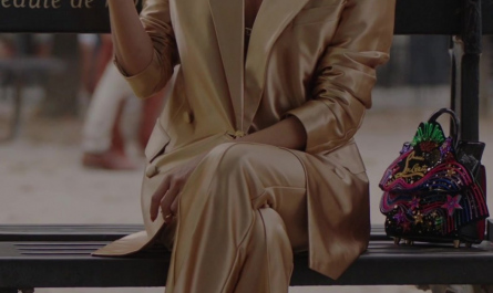 Metallic Blazer and Pants Suit of Ashley Park as Mindy Chen Outfit Emily in Paris TV Show