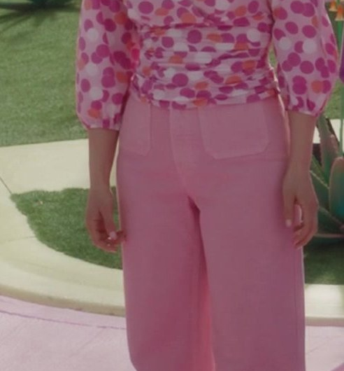 Pink High-Waisted Casual Trousers Worn by America Ferrera as Gloria