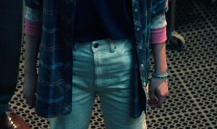 White Jeans Worn by Millie Bobby Brown as Eleven / Jane Hopper ("El") Outfit Stranger Things TV Show