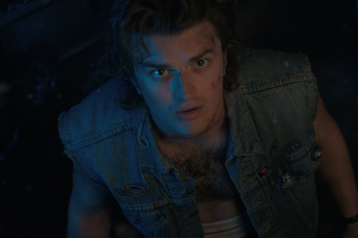 Denim Distressed Vest Worn by Joe Keery as Steve Harrington Outfit Stranger Things TV Show