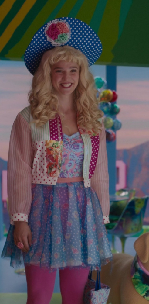 stripe and polka dot jacket - Marisa Abela) - Barbie (2023) Movie