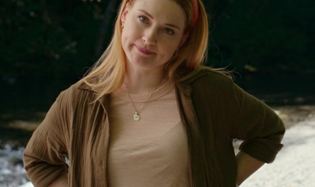 Brown Shirt of Alexandra Breckenridge as Mel Monroe Outfit Virgin River TV Show