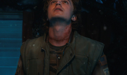 Green Military Vest of Joe Keery as Steve Harrington Outfit Stranger Things TV Show