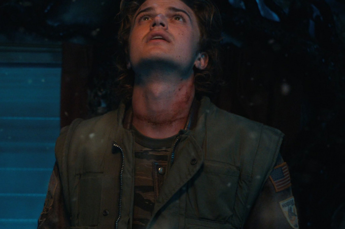 Green Military Vest of Joe Keery as Steve Harrington Outfit Stranger Things TV Show