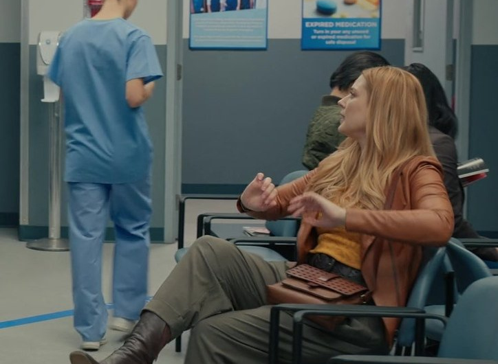 Brown High Heel Square Toe Boots Worn by Alexandra Breckenridge as Mel Monroe