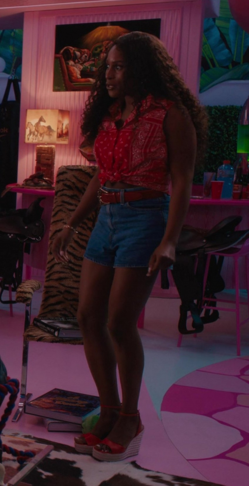 espadrille platform wedges sandals - Issa Rae) - Barbie (2023) Movie