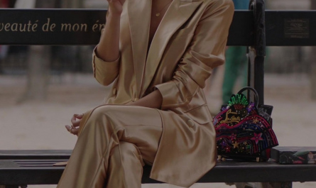 Silver Metallic Platform High-Heel Sandals of Ashley Park as Mindy Chen Outfit Emily in Paris TV Show