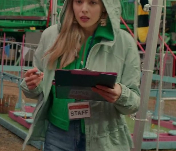 Green Hooded Jacket of Sarah Dugdale as Lizzie
