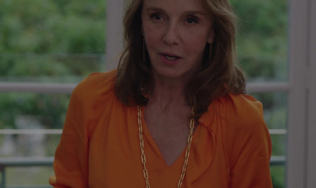 Gold Chain Necklace of Philippine Leroy-Beaulieu as Sylvie Outfit Emily in Paris TV Show