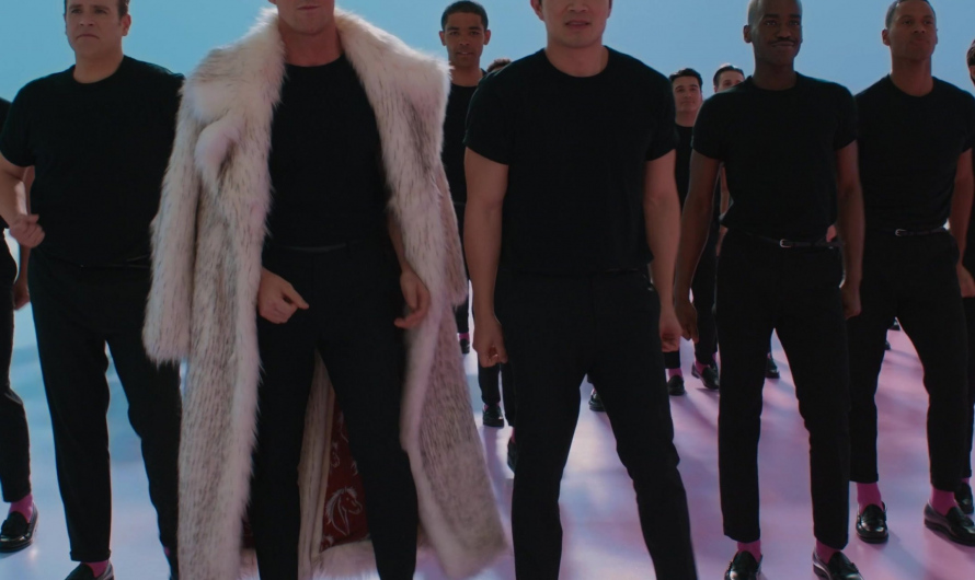Black Leather Loafer Shoes Worn by Simu Liu