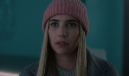Pink Knit Beanie of Emma Roberts as Anna Victoria Alcott Outfit American Horror Story TV Show