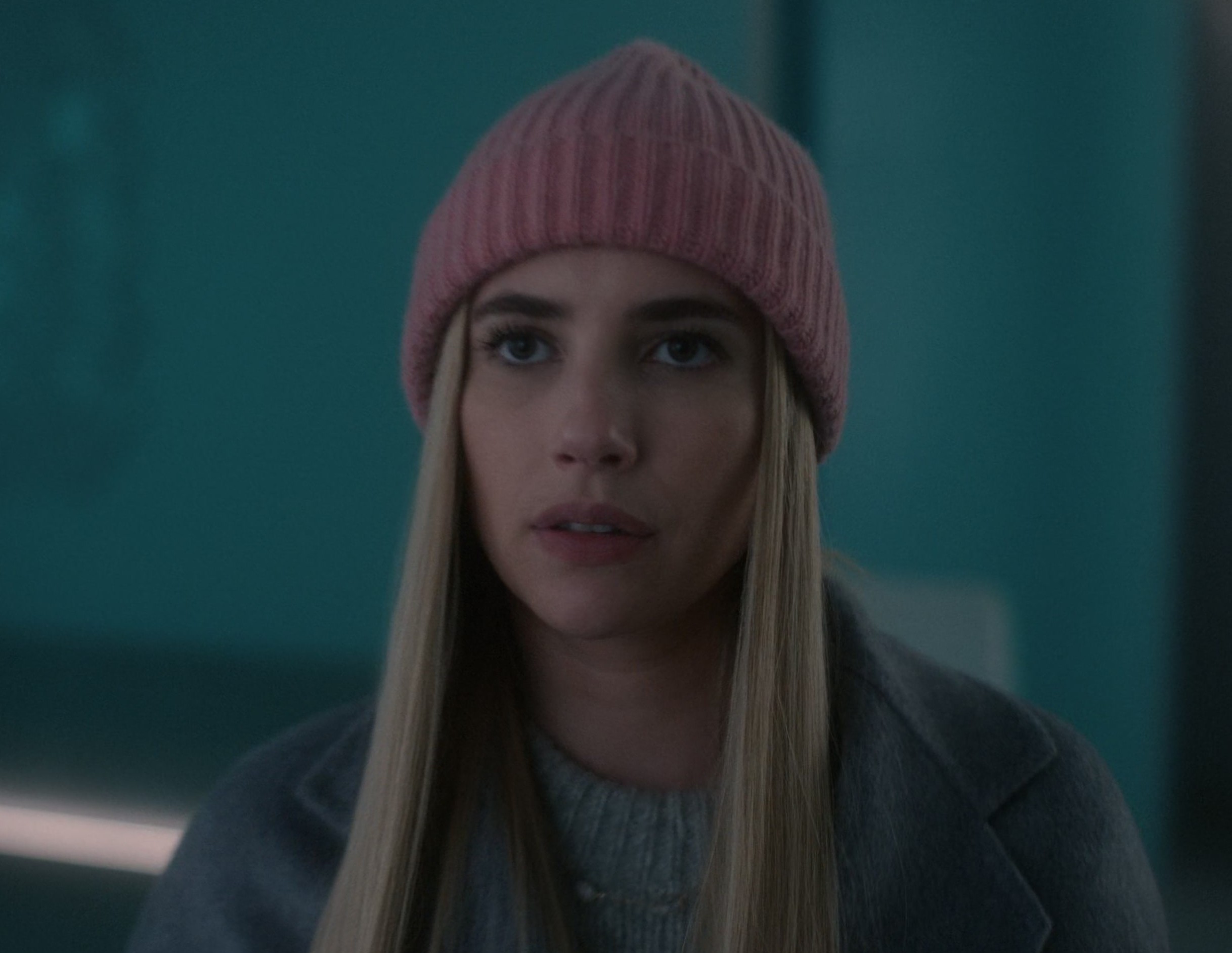 Pink Knit Beanie of Emma Roberts as Anna Victoria Alcott