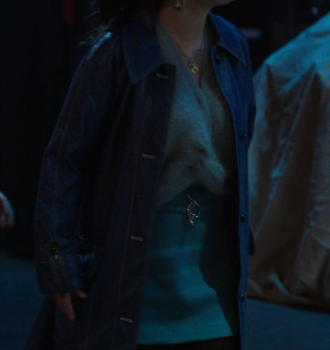 Blue A-Line Mini Skirt of Selena Gomez as Mabel Mora Outfit Only Murders in the Building TV Show