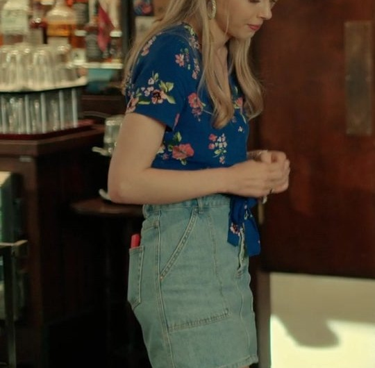 Blue Denim Skirt Worn by Sarah Dugdale as Lizzie
