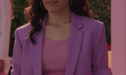 Purple Blazer Jacket Worn by America Ferrera as Gloria Outfit Barbie (2023) Movie