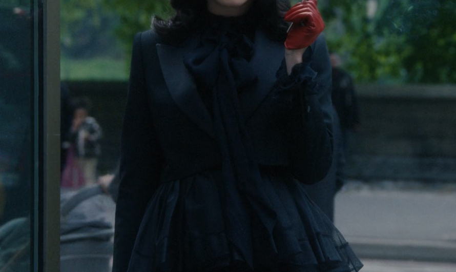 Peplum Tulle Single-Button Jacket Worn by Annabelle Dexter-Jones as Sonia Shawcross – Adeline