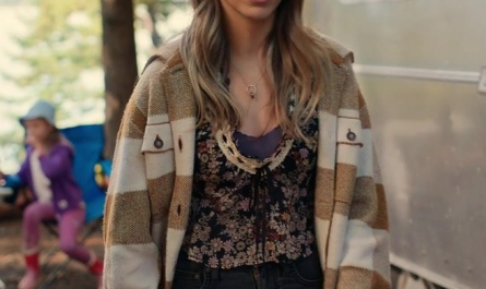 Plaid Shacket of Elise Gatien as Lark Outfit Virgin River TV Show